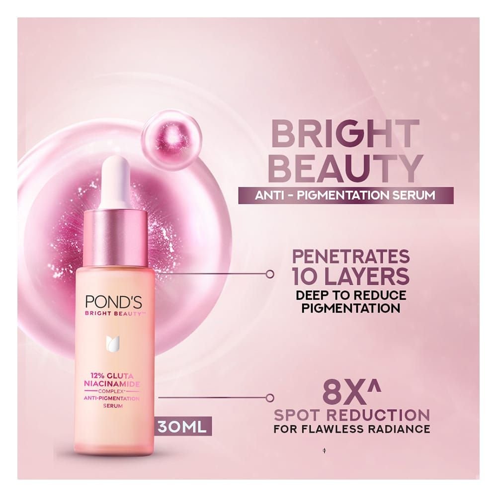 Ponds Bright Beauty 12% Gluta Niacinamide Anti Pigmentation Serum (30ml)