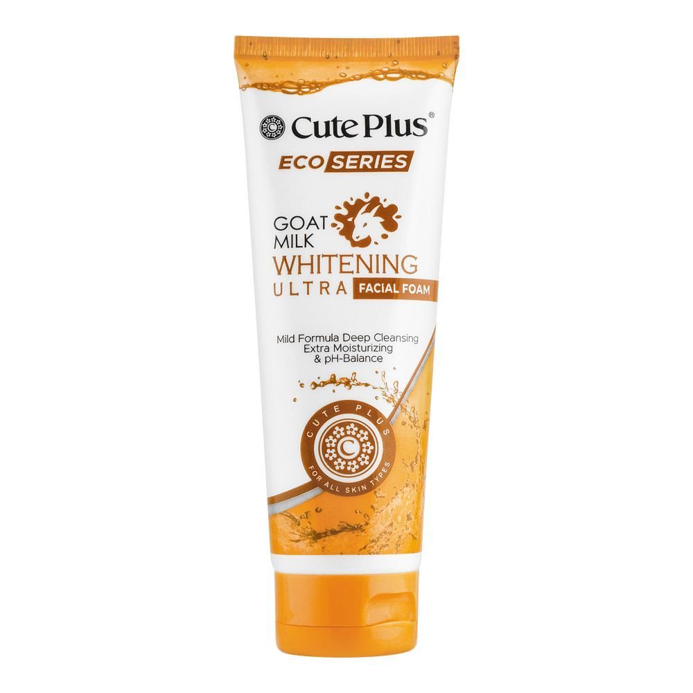 Cute Plus Eco Series Goat Milk Whitening Ultra Facial Foam (100ml)