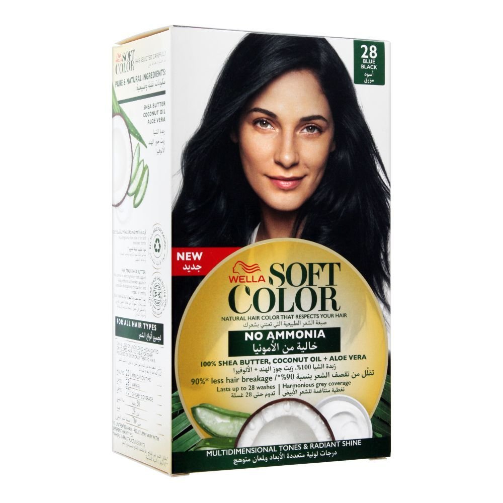 Wella Soft Color No Ammonia Hair Color 28 Blue Black