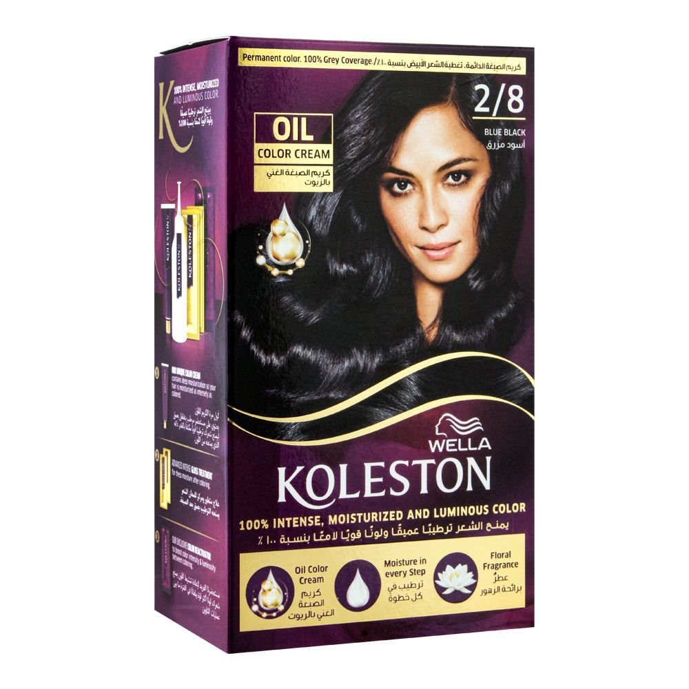 Wella Koleston Color Cream Kit 2/8 Blue Black