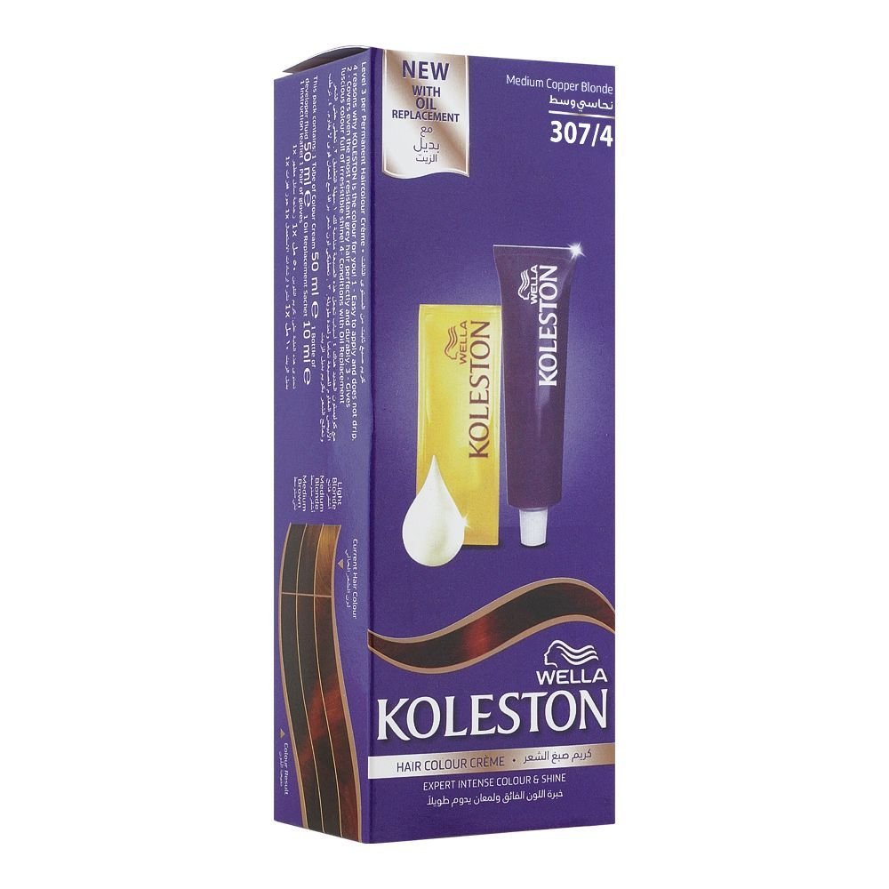 Wella Koleston Color Tube Medium Copper Blonde 307/4