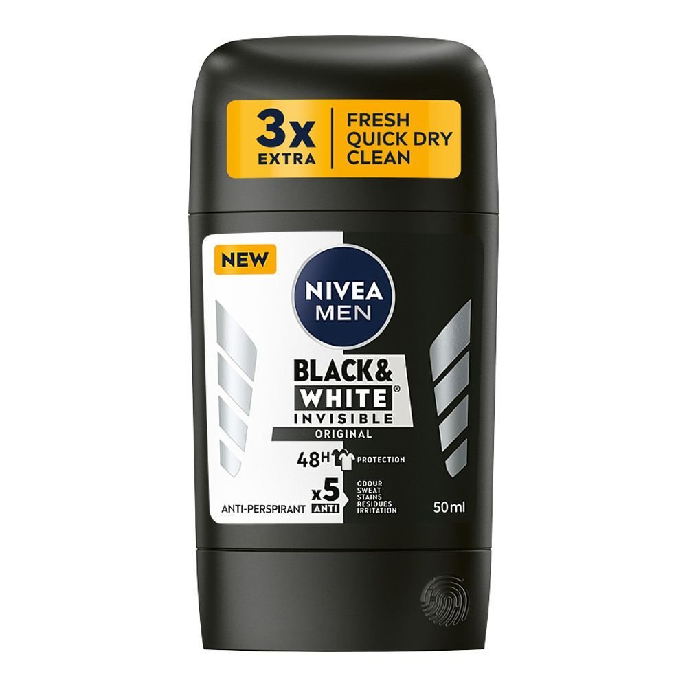 Nivea Men Black & White Invisible Original 48h Deodorant Stick (50ml)