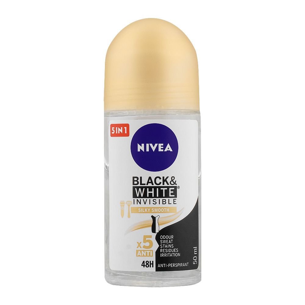 Nivea Black & White Invisible Silky-Smooth Roll On (50ml)