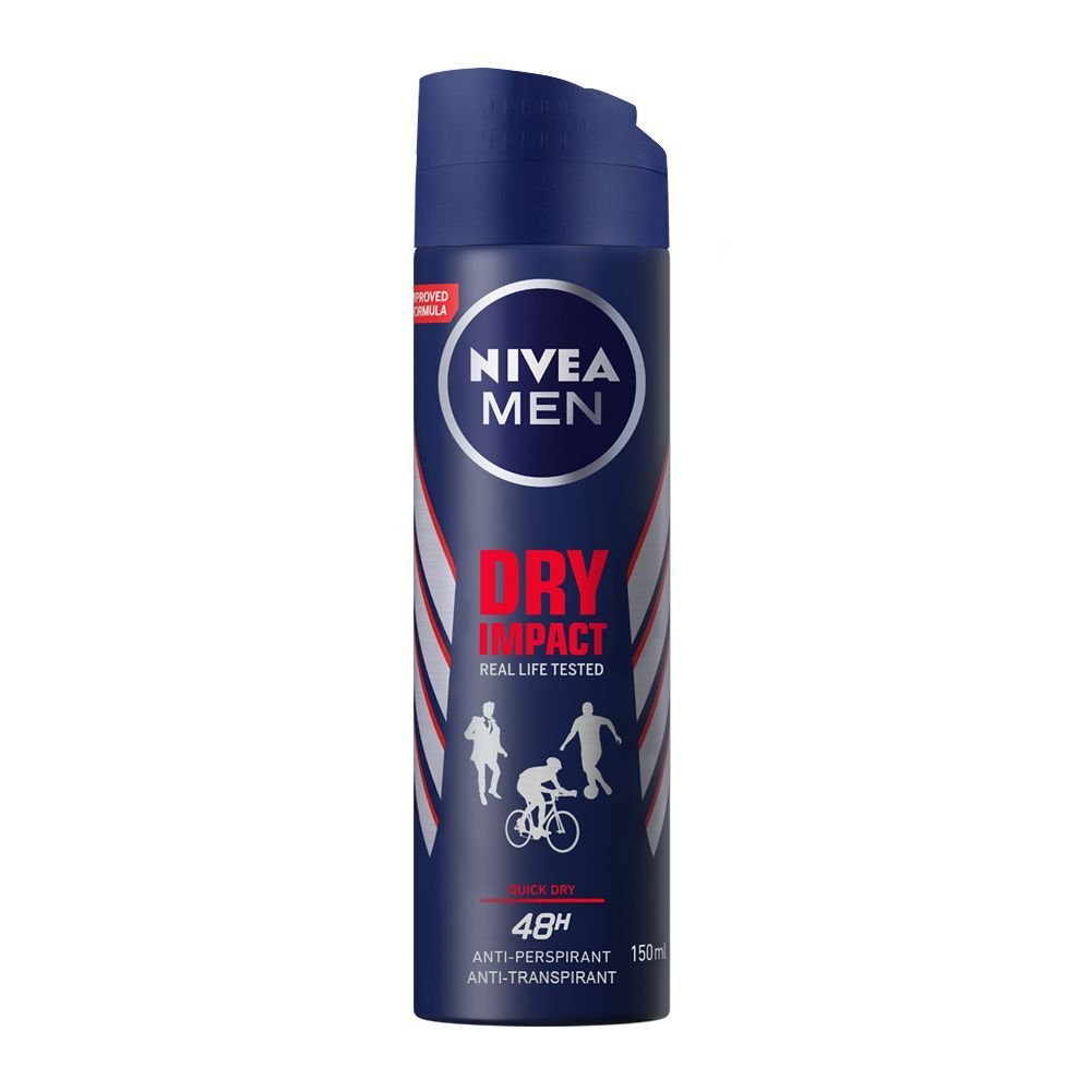 Nivea Men 48h Dry Impact Quick Dry Anti-Perspirant Deodorant Body Spray (150ml)