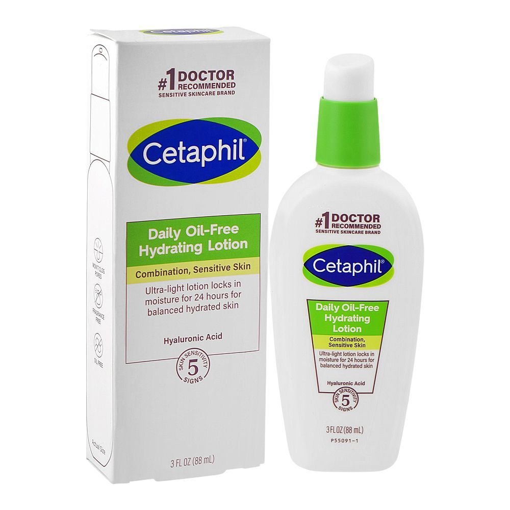 Cetaphil Daily Oil-Free Hydrating Lotion, For Combination & Sensitive Skin (88ml)