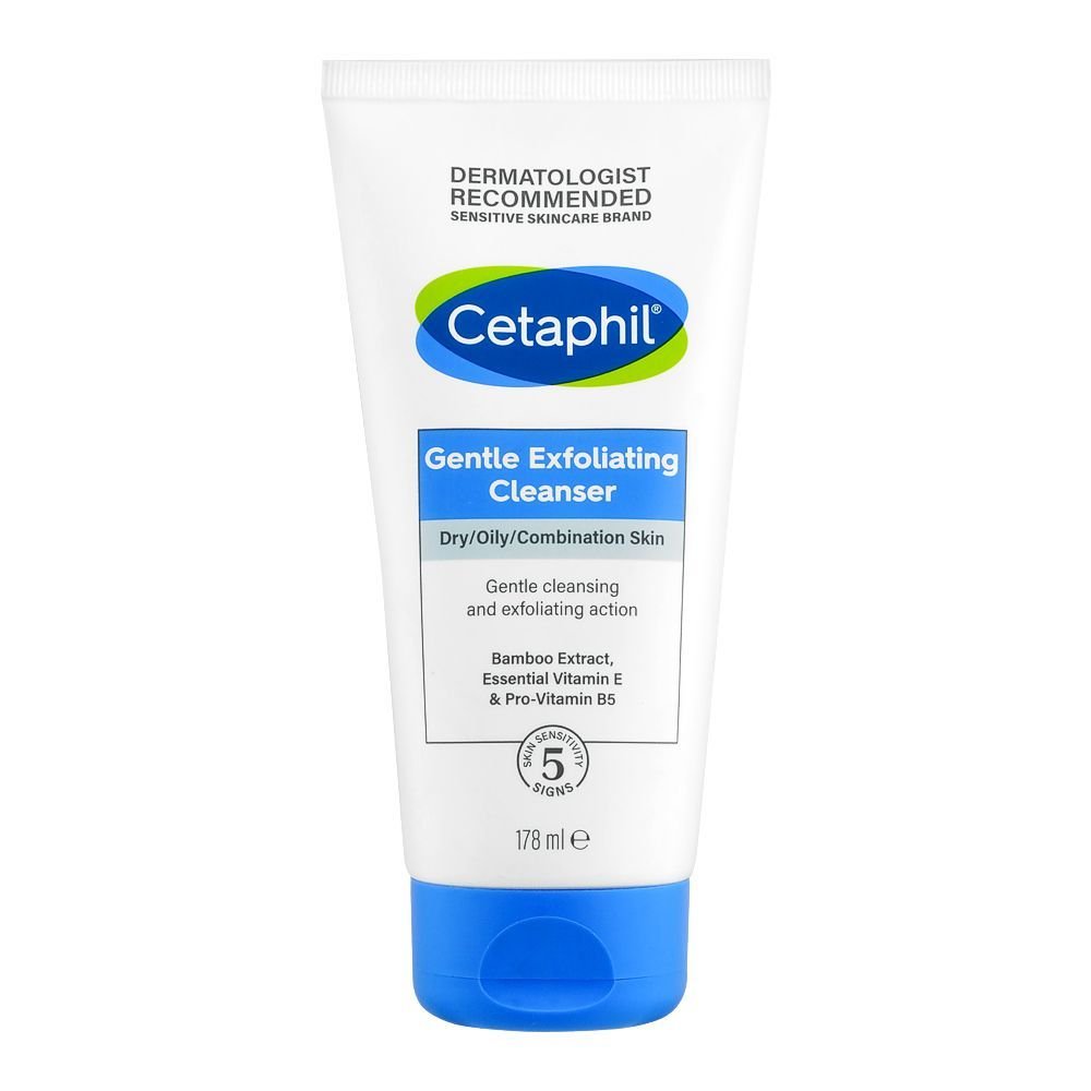 Cetaphil Gentle Exfoliating Cleanser, For Dry, Oily, Combination Skin (178ml)