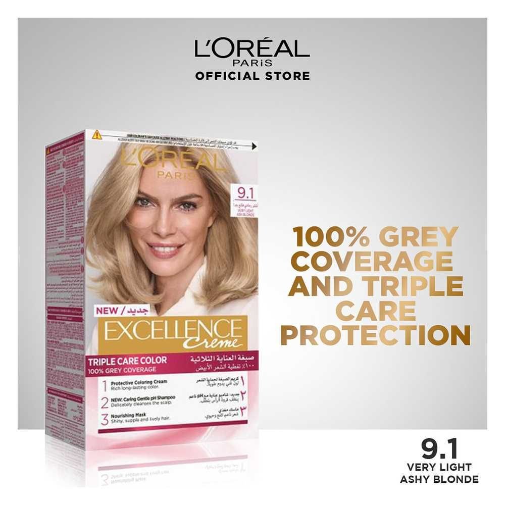 Loreal Paris Excellence Hair Color Very Light Ash Blonde 9.1