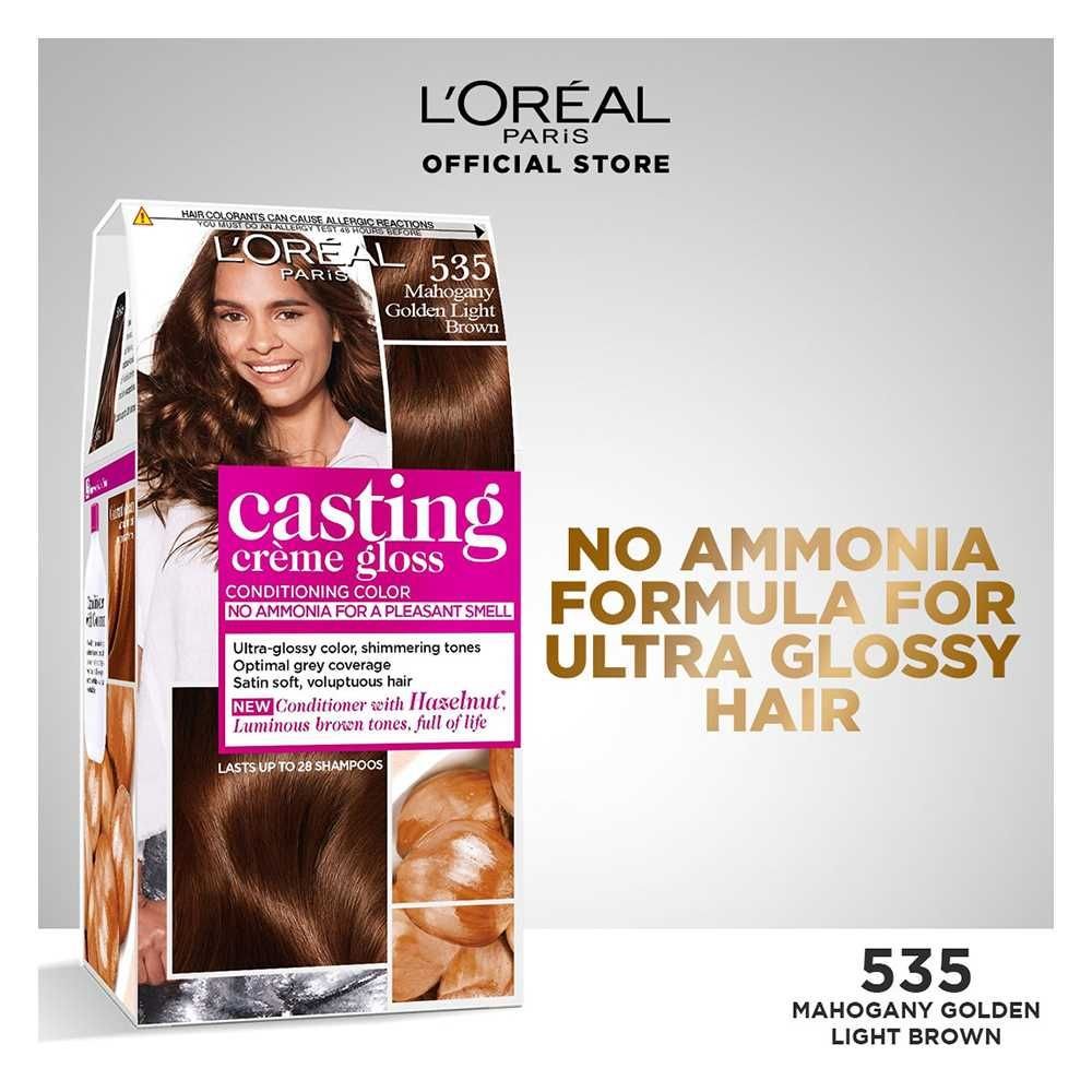 Loreal Paris Casting Hair Color 535 Mahogany Golden Light Brown