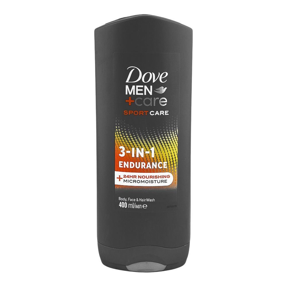 Dove Men + Care Sport Care Endurance +24hr Nourishing Body, Face & Hair Wash (400ml)