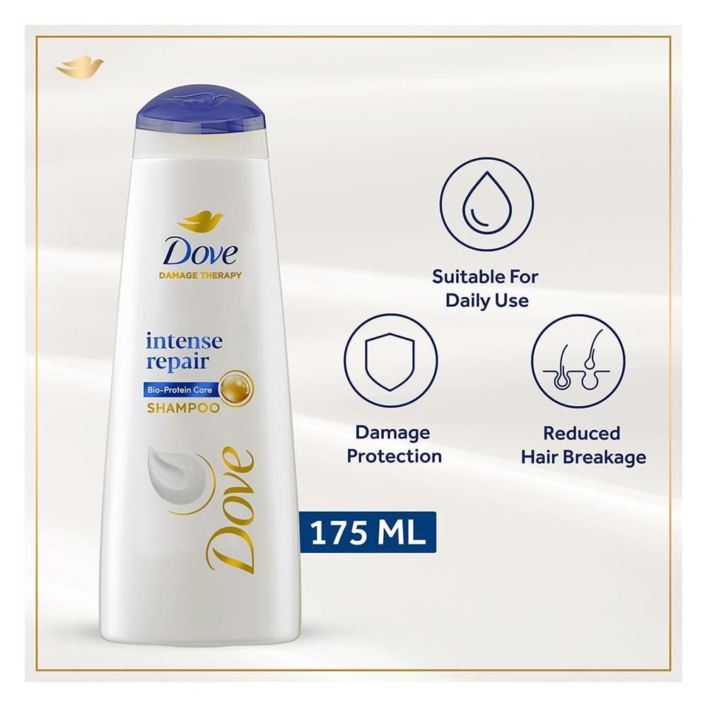 Dove Damage Therapy Intense Repair Bio-Protein Care Shampoo, For Damaged Hair (175ml)