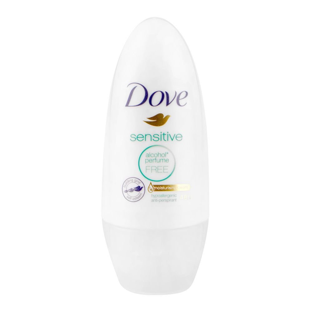 Dove Sensitive Anti-Perspirant Deodorant Roll On, Alcohol Perfume Free (50ml)