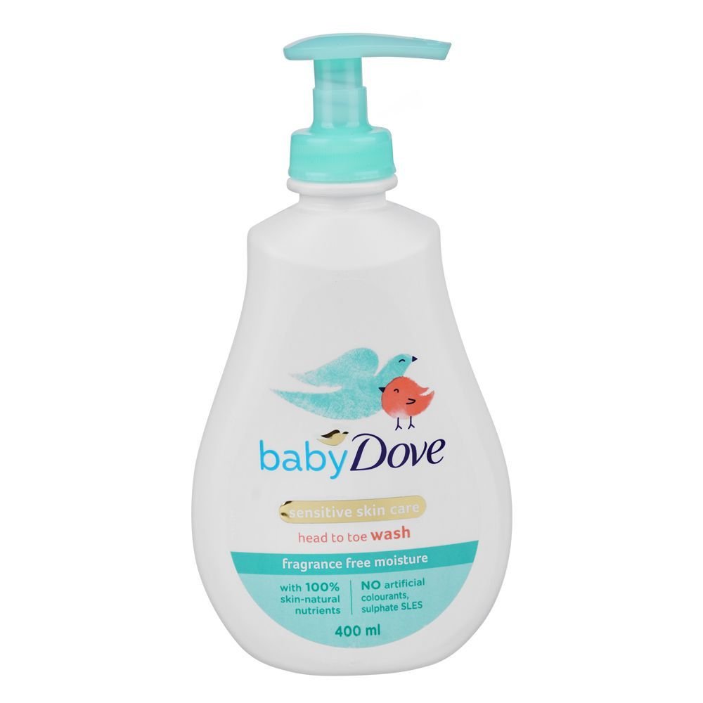 Dove Baby Sensitive Skin Head To Toe Body Wash, Sulphate & Fragrance Free (400ml)