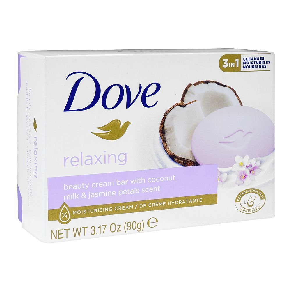 Dove Relaxing Soap With Coconut Milk & Jasmine Petals Scent (90gm)