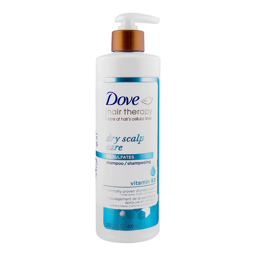 Dove Hair Therapy Dry Scalp Care 0% Sulfates Vitamin B3 Shampoo (400ml)