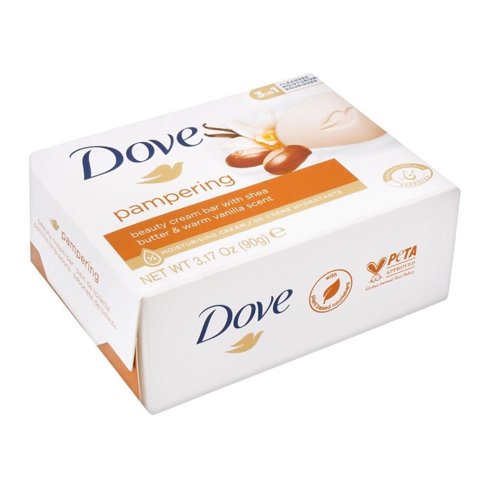 Dove Pampering Beauty Cream Bar With Shea Butter & Warm Vanilla Scent (90gm)