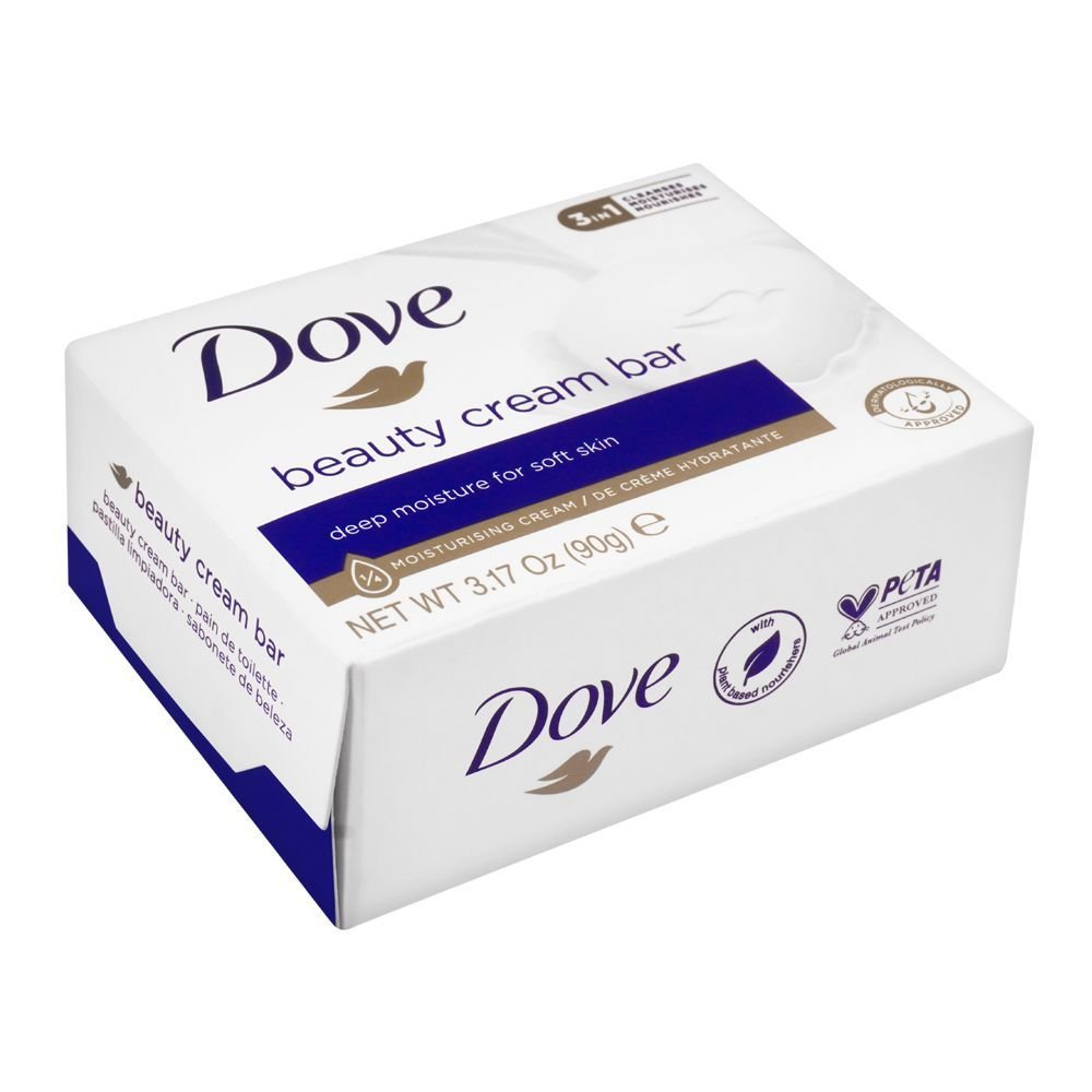 Dove Beauty Cream Bar White Deep Moisture For Soft Skin (135gm)