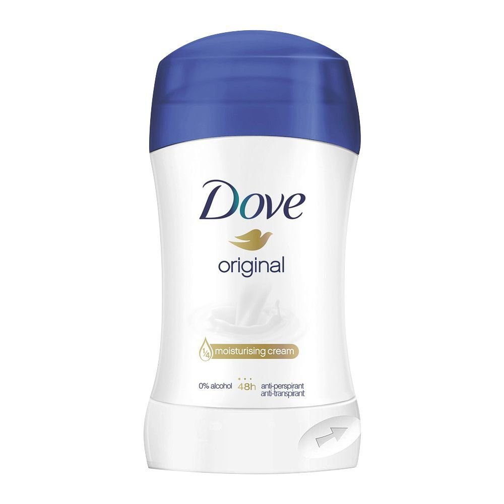 Dove 48h Original Ani-Perspirant Deodorant Stick, 0% Alcohol (40ml)