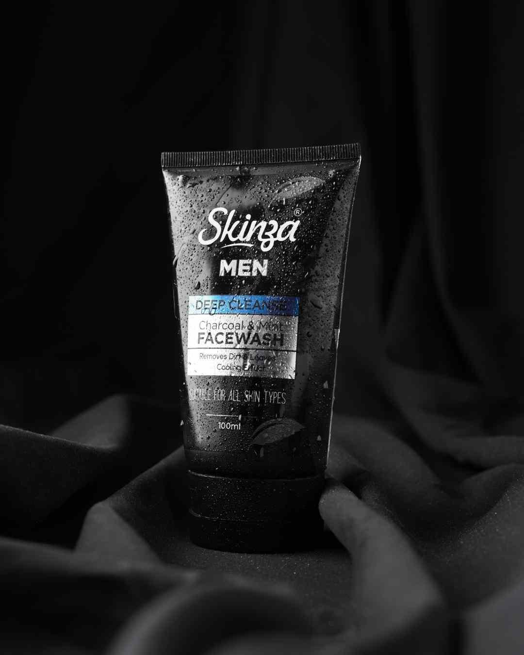 Skinza Mens Charcoal & Mint Facewash (100ml)