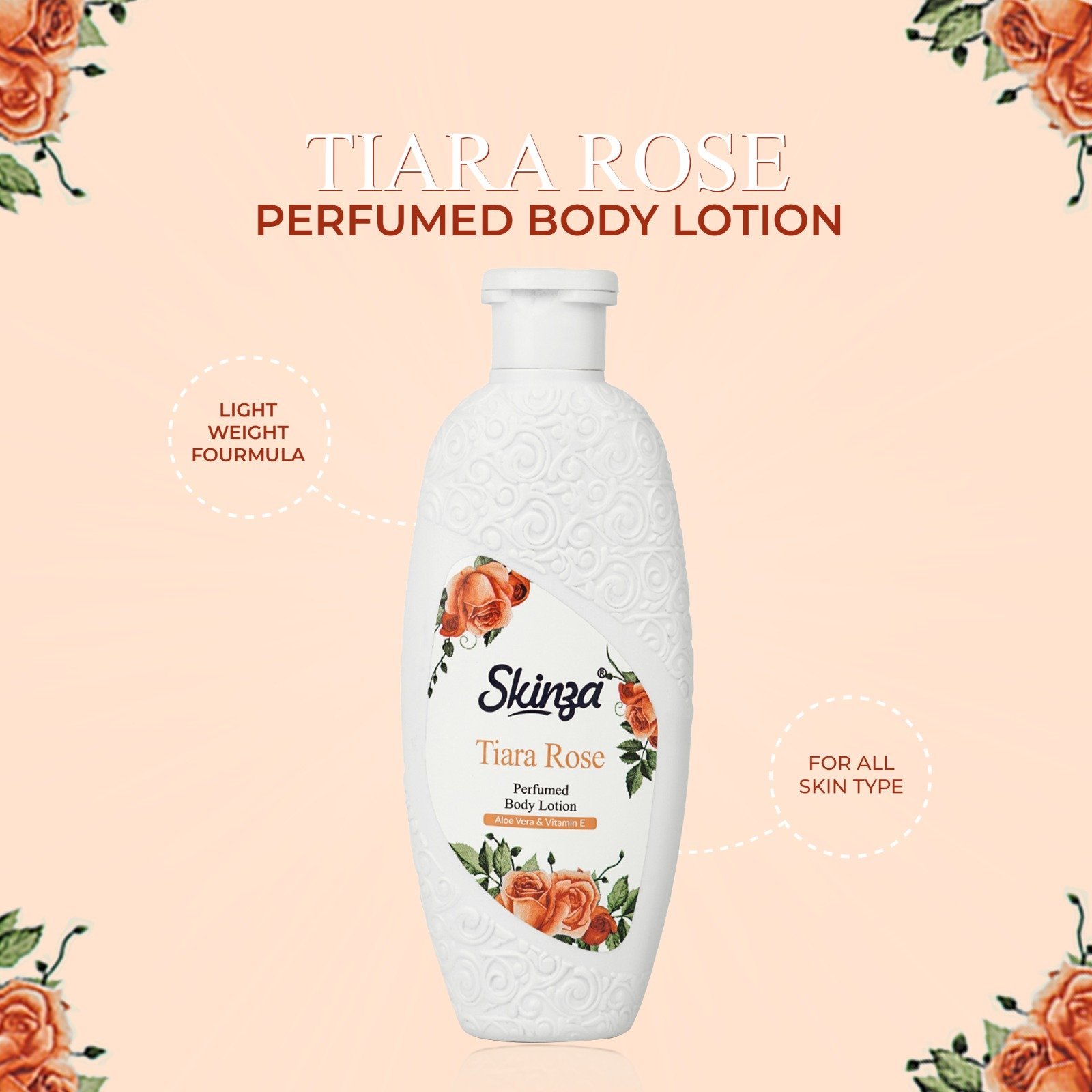 Skinza Tiara Rose Perfumed Body Lotion (110ml)