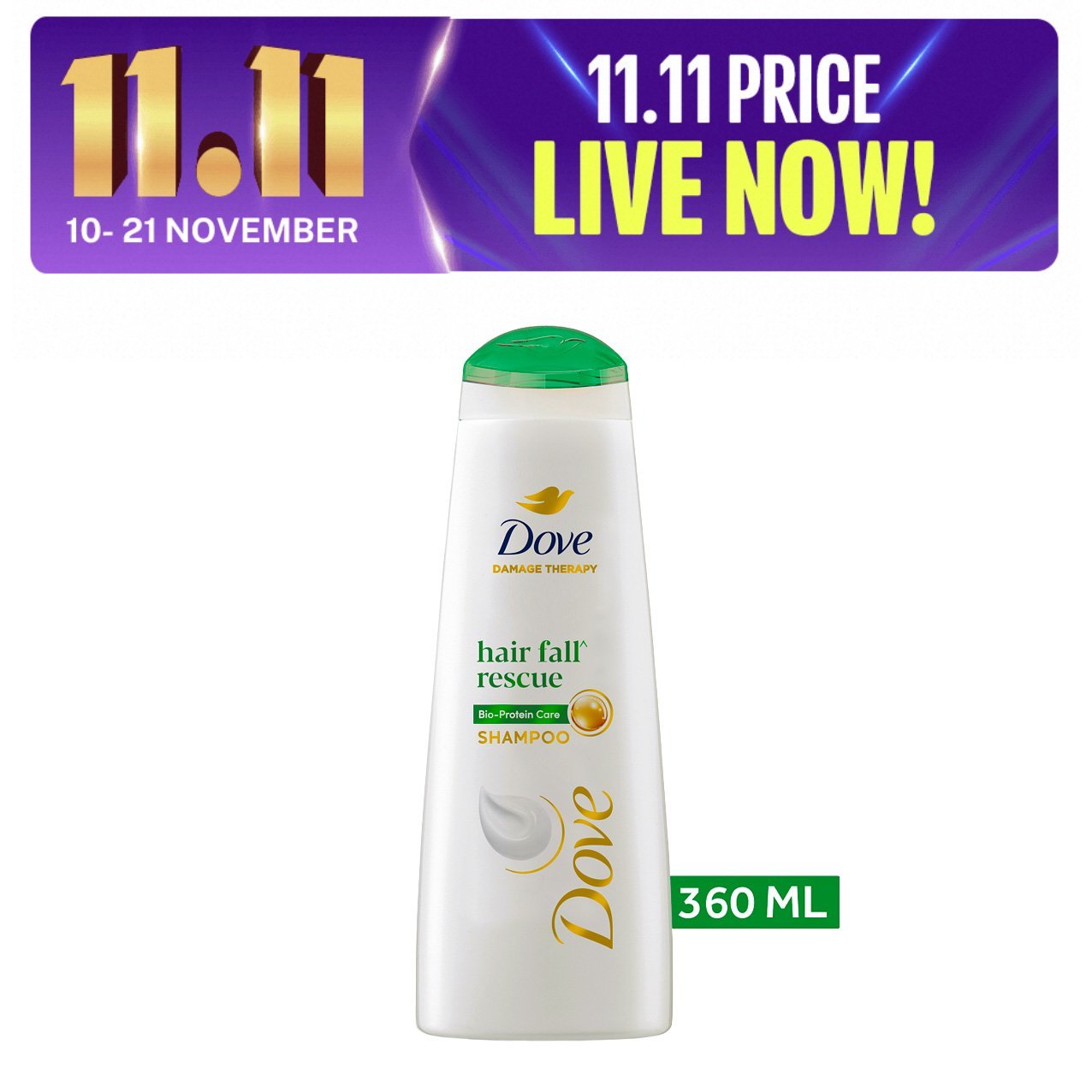 Dove Shampoo Hairfall Rescue (360ml)