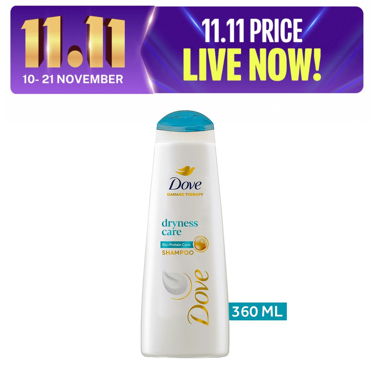 Dove Shampoo Dryness Care (360ml)