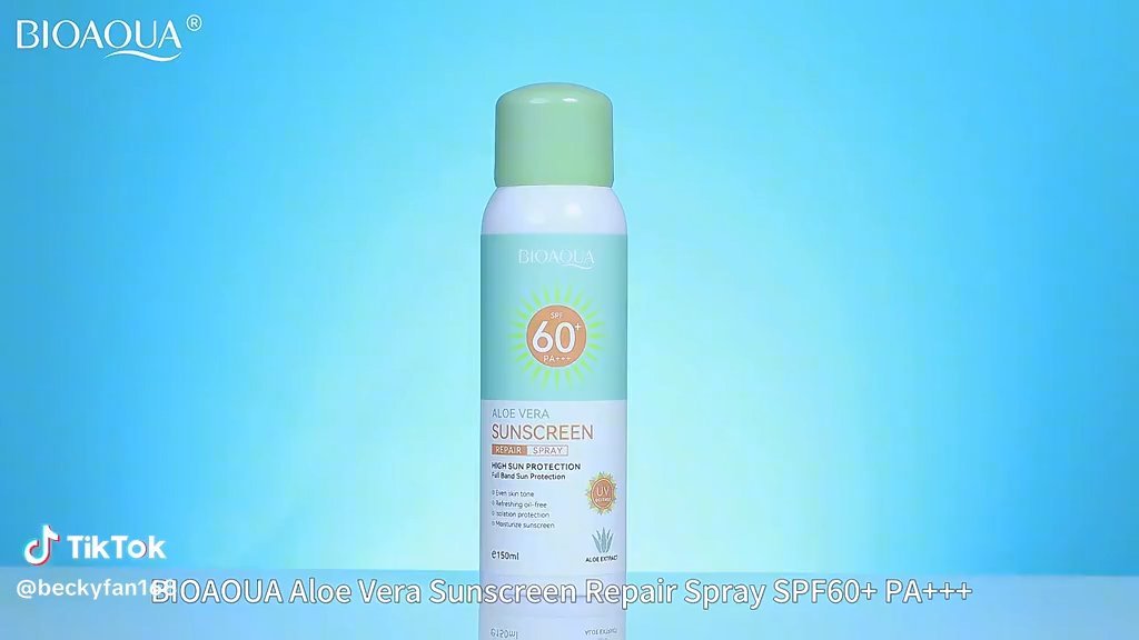 Bioaqua Spf 60+ Aloe Sunscreen Broad Spectrum Waterproof Sunscreen Repair Spray (150ml)