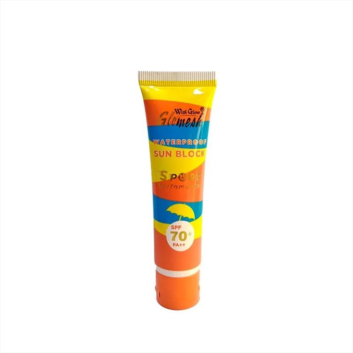 Glomesh Sunblock For Sports Spf 70 Waterproof Sunscreen And After Sun Protection (80ml)