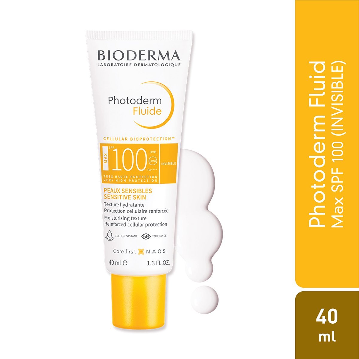 Bioderma Photoderm Max Fluide Invisible (40ml) With Spf 100 | High Uva/Uvb Protection For Lightweight Invisible Sun Protection