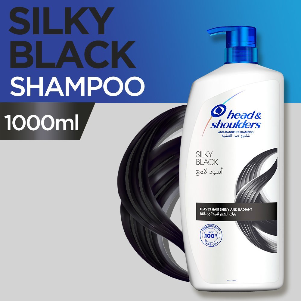 Head & Shoulders Silky Black Shampoo (1000ml)