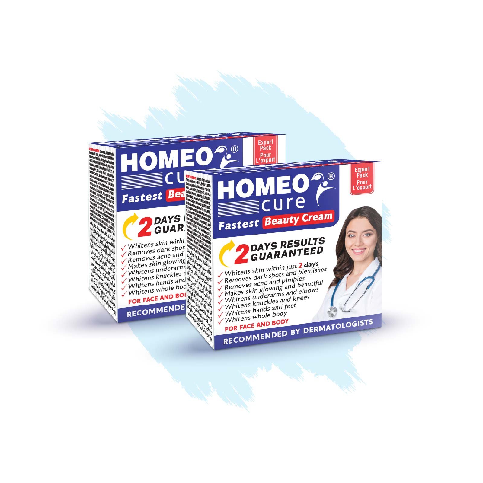 Homeo Cure Beauty Cream Highly Concentrated Fastest 2 Days Results Guaranteed (Pack Of 2)