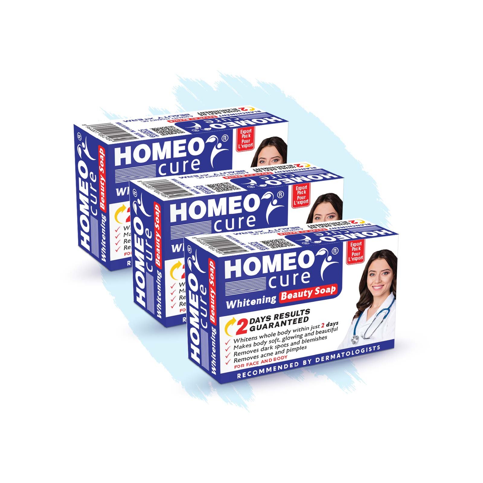 Homeo Cure Whitening Beauty Soap 2 Days Results Guaranteed (Pack Of 3)