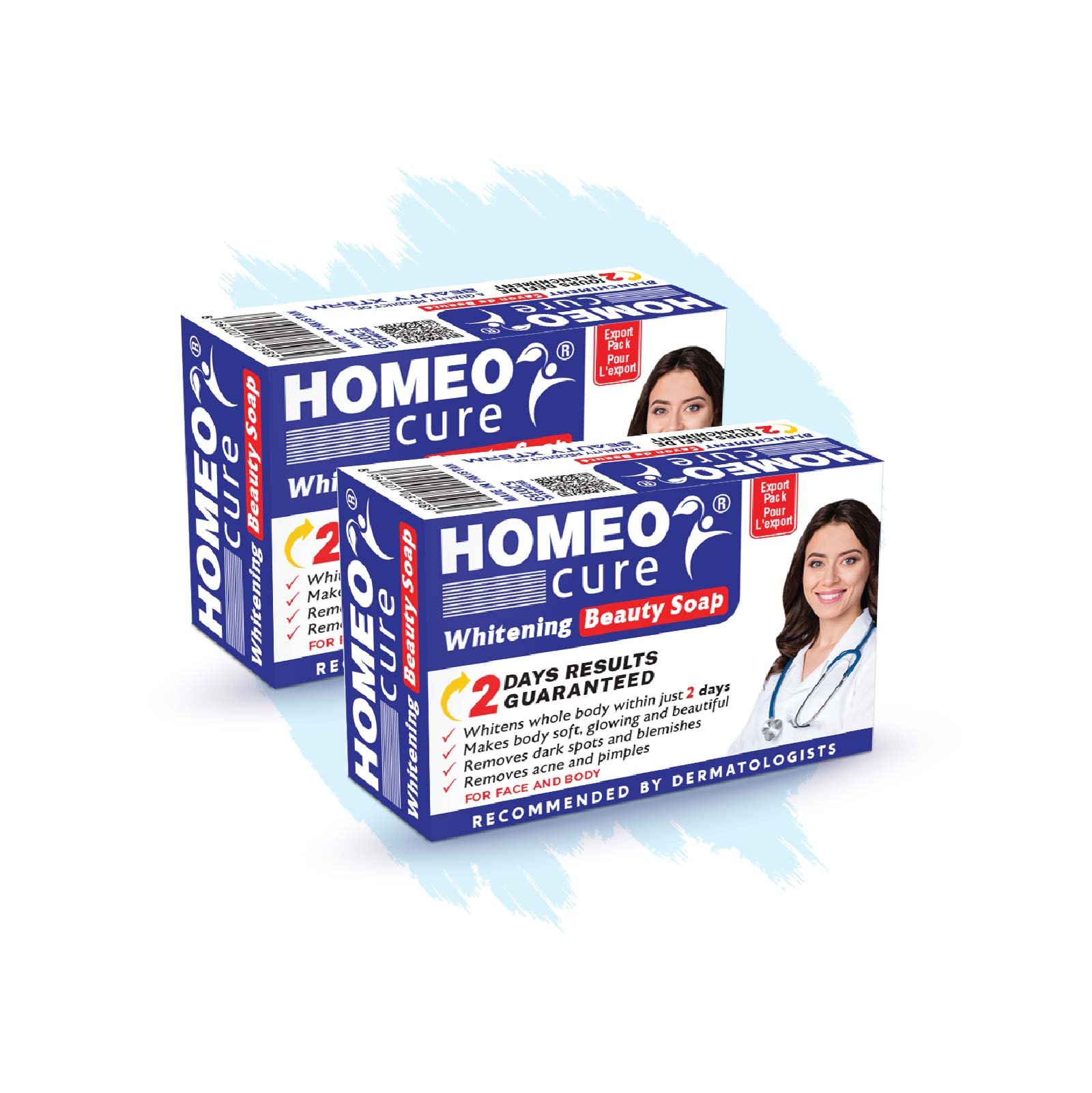 Homeo Cure Whitening Beauty Soap 2 Days Results Guaranteed (Pack Of 2)