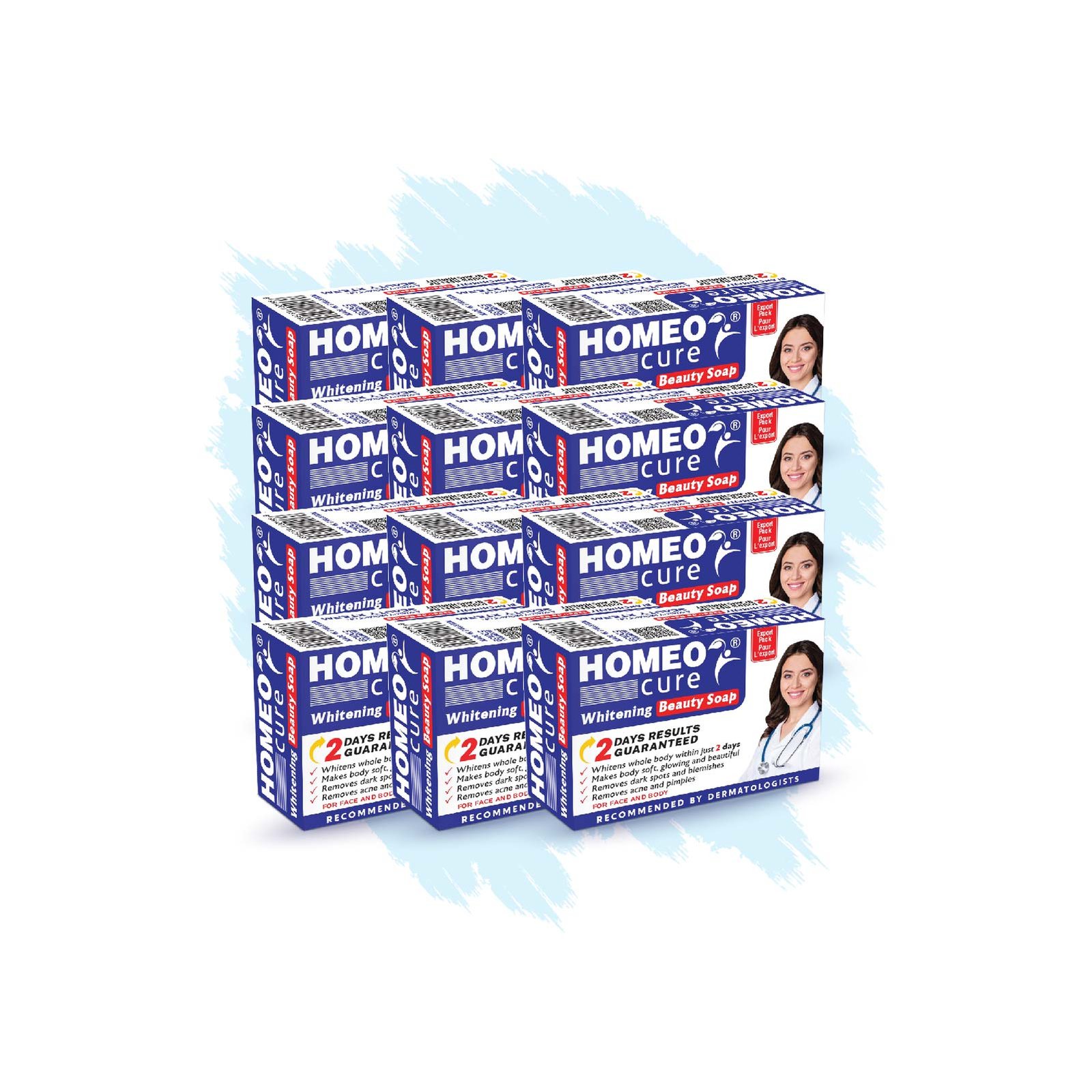 Homeo Cure Whitening Beauty Soap 2 Days Results Guaranteed (Pack Of 12)