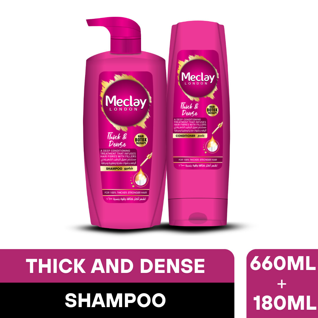Meclay London Thick & Dense Shampoo (660ml) + Conditioner Pair Box (Save Rupees 200)