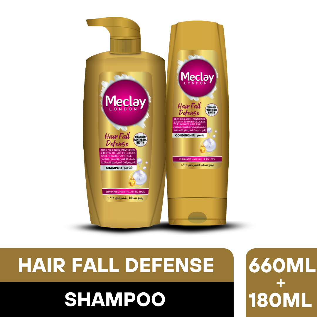 Meclay London Hair Fall Defense Shampoo (660ml) + Conditioner Pair Box (Save Rupees 200)