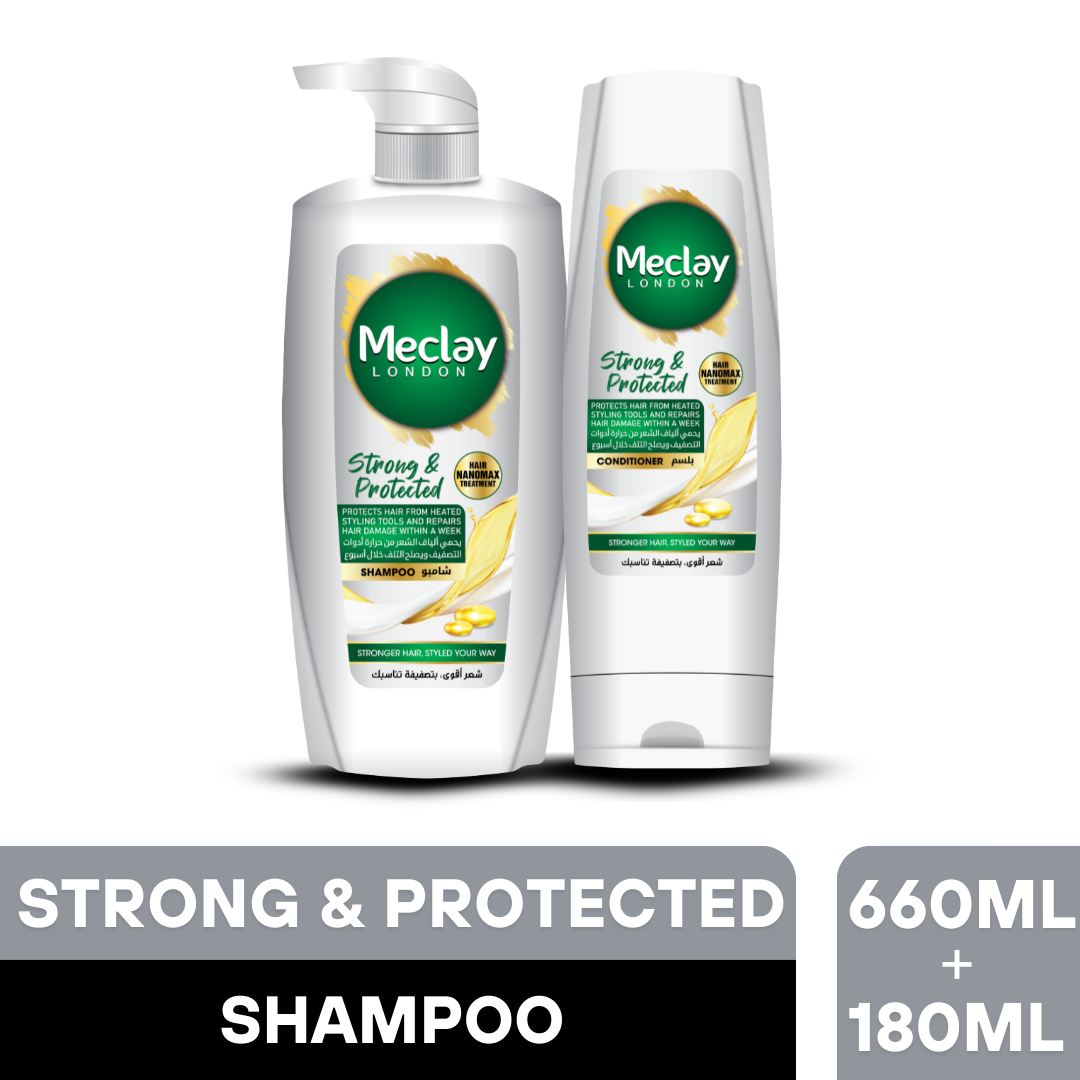 Meclay London Strong & Healthy Shampoo (660ml) + Conditioner Pair Box (Save Rupees 200)