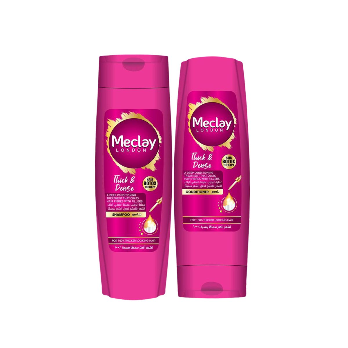 Meclay London Thick & Dense Shampoo (185ml) + Conditioner (180ml) Pair Box
