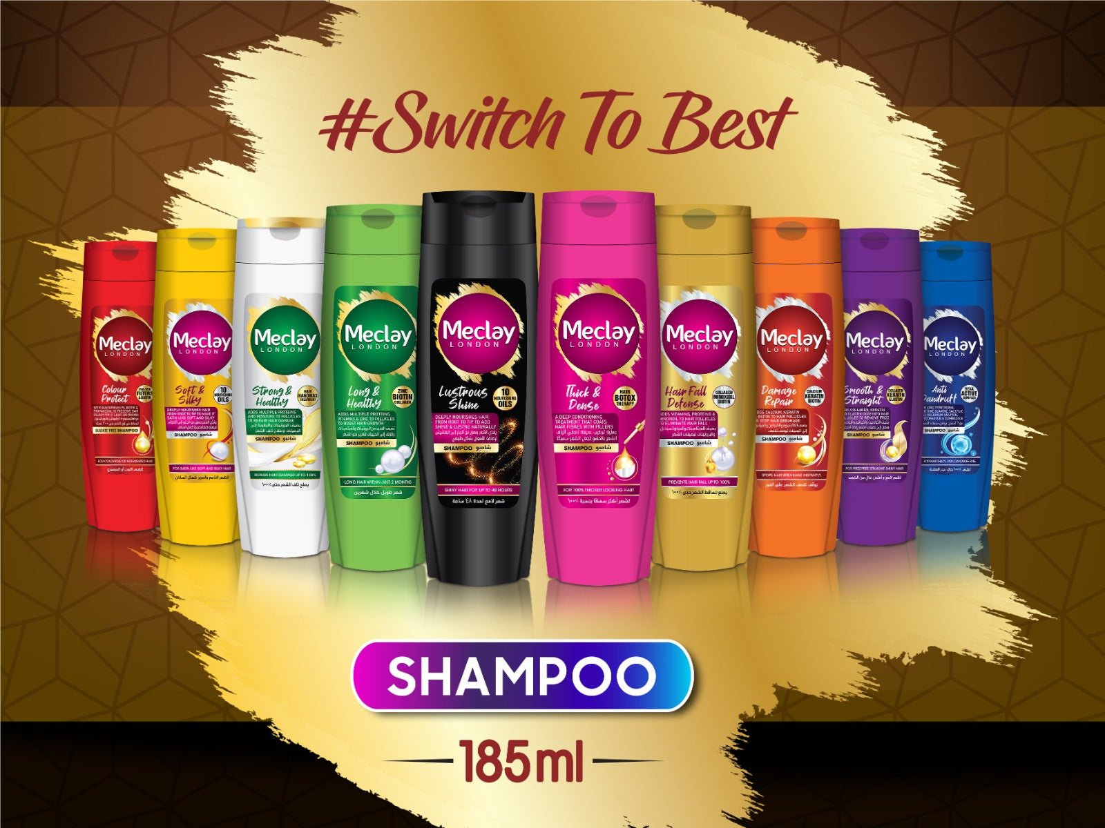 Meclay London Shampoo (185ml) (Pack Of 10)