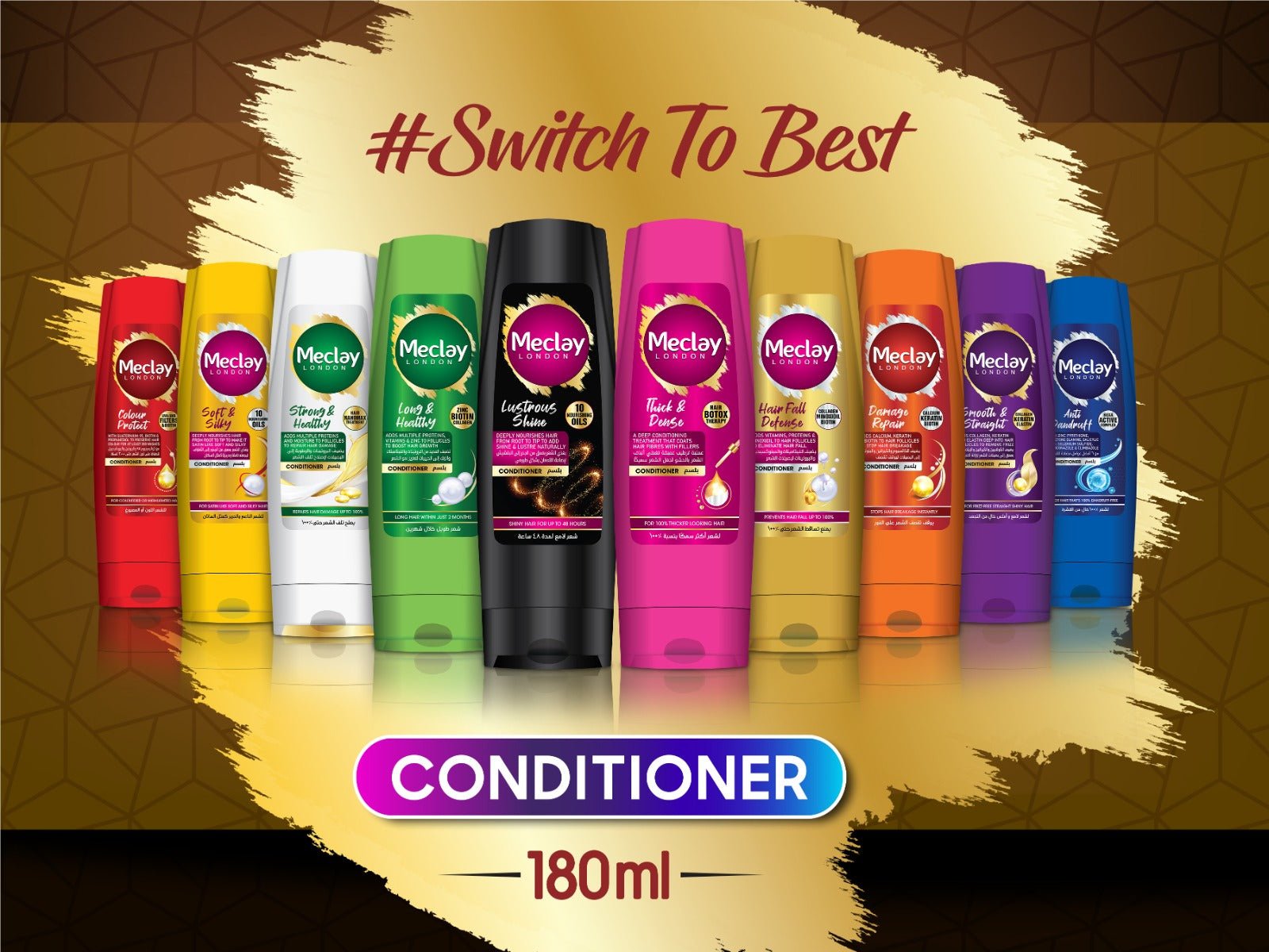 Meclay London Conditioner (180ml) (Pack Of 10)