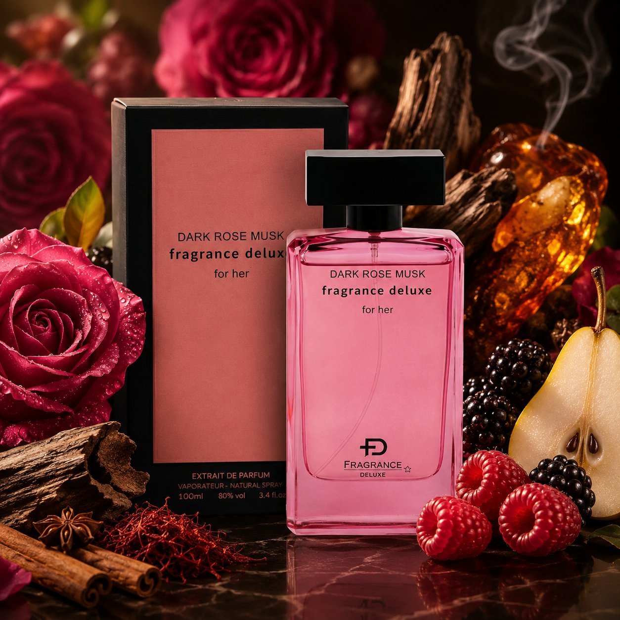 Dark Rose Musk Perfume By Fragrance Deluxe For Her (100ml)