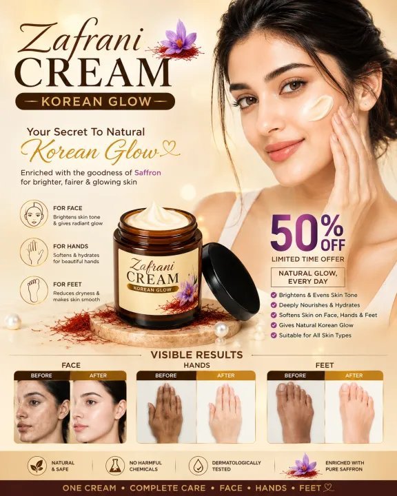 Zafrani Korean Glow Whitening Cream